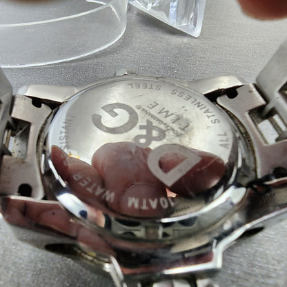 Dolce Gabbana Ibiza Watch Men 42mm Silver Dial Silver Tone Round  New Battery8