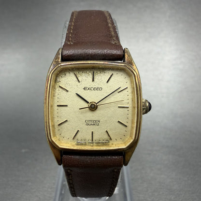 Citizen Exceed Watch Women 20mm Champagne Dial Gold Tone 4-102894 New Battery0