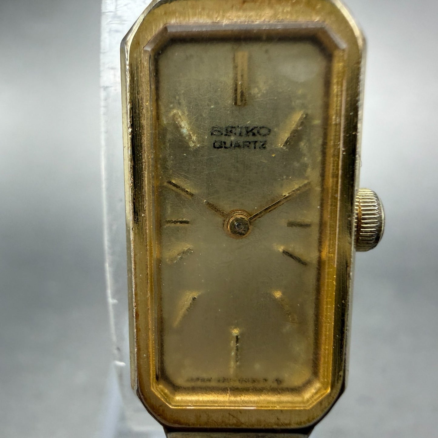 Seiko Watch Women 12mm Champagne Dial Gold Tone 1320-5029 New Battery Vintage 781