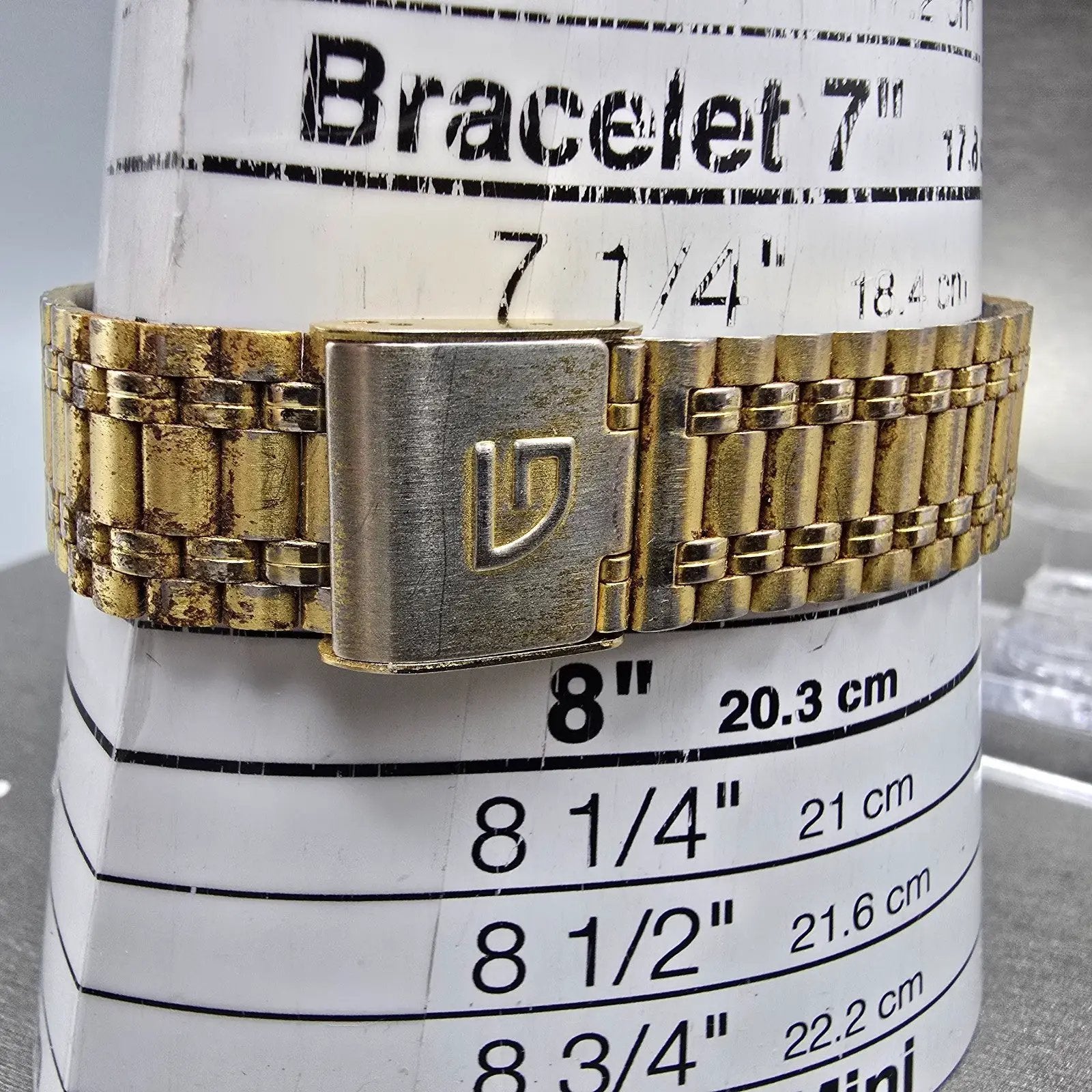 Gruen Watch Unisex 31mm Black Dial Gold Tone Date Round 225-6M12 New Battery11