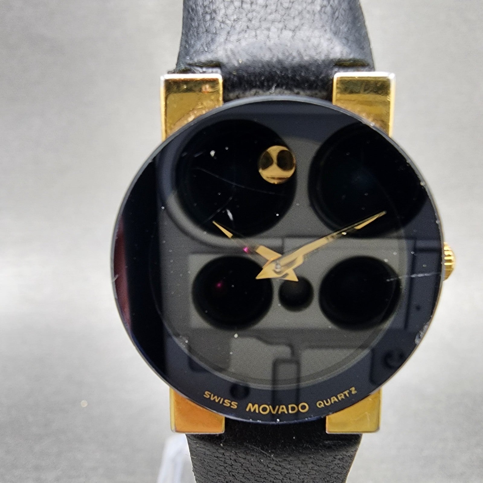 Movado Museum Watch Women 23mm Black Dial Steel Round 81.C1.827 New Battery1