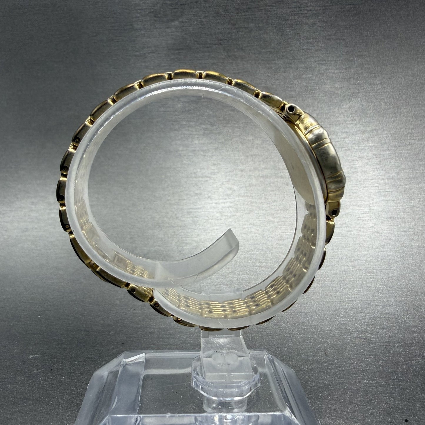 Seiko Exceline Watch Women 21mm White Dial Gold Tone Round 4N20-0640 New Batt8