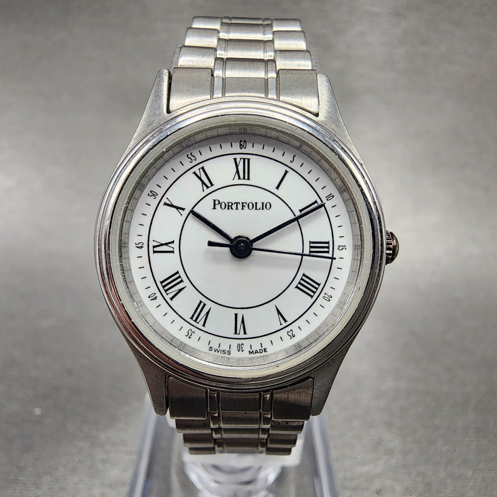 Tiffany Portfolio Watch Women 24mm White Dial Stainless Steel Round New Battery0