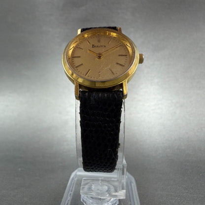 Bulova Watch Women 23mm Gold Dial Gold Tone 92H06 Round New Battery VTG5