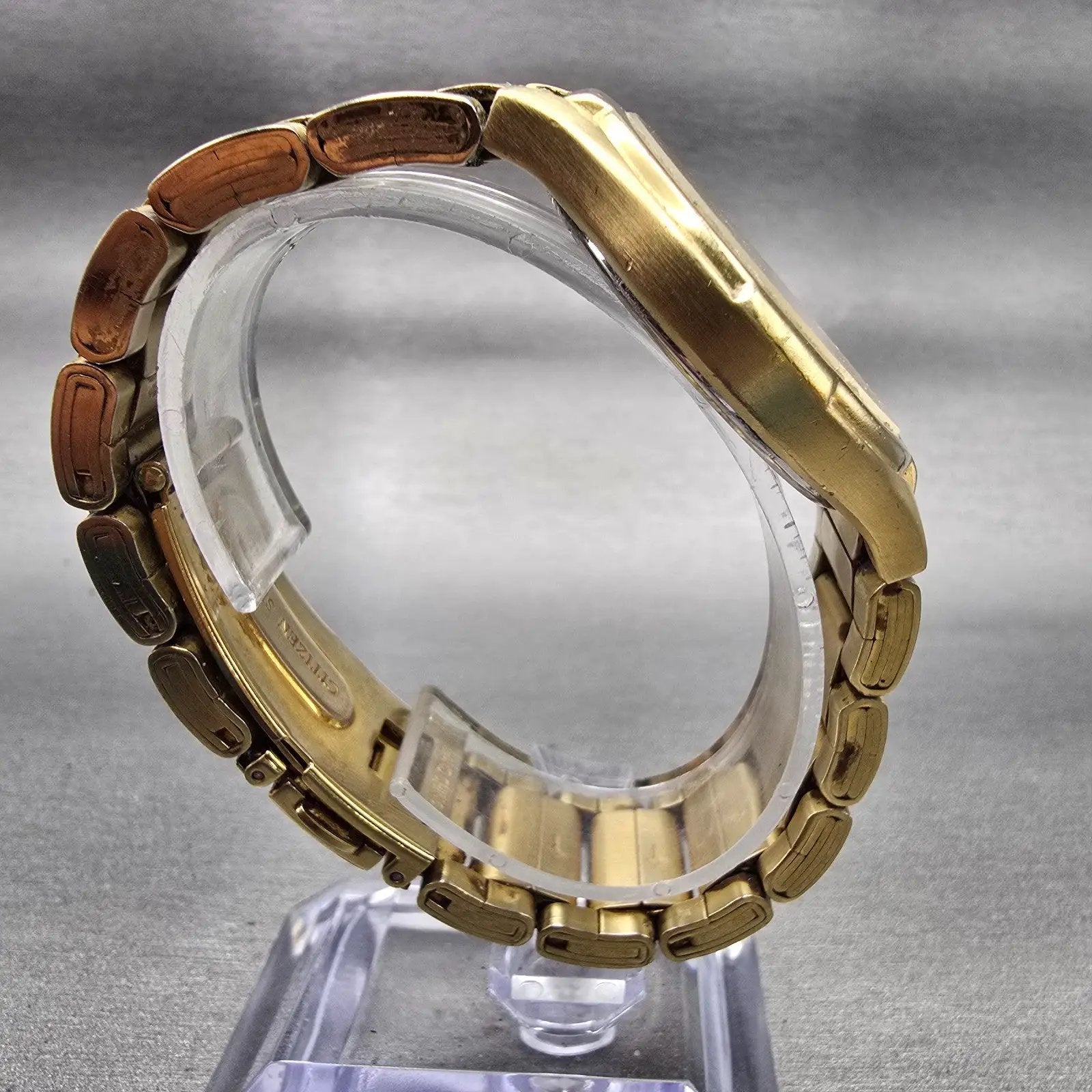 Citizen Watch Men 36mm Champagne Dial Gold Tone Daydate 2500-S99937 New Battery8