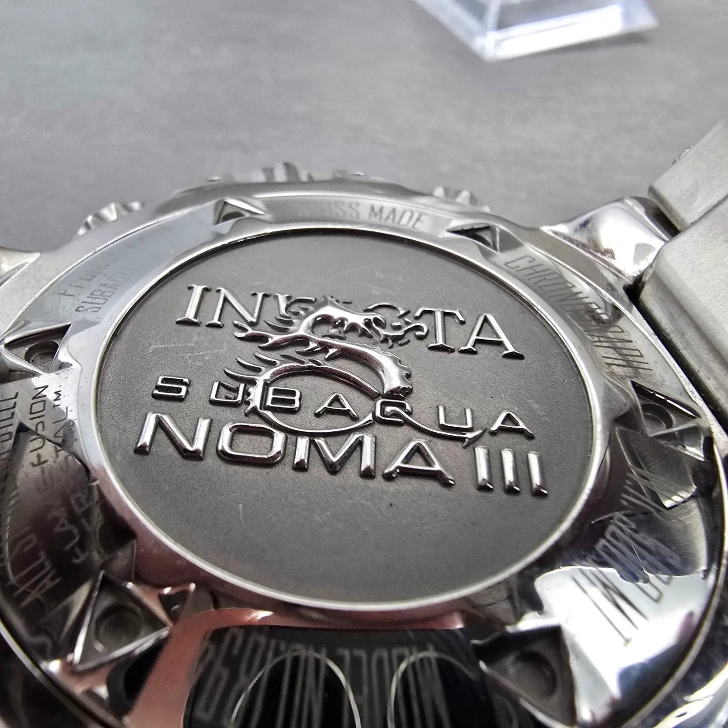 Invicta Sub Aqua Noma III Watch Men 50mm Silver Dial Silver Tone 1894 NewBattery9