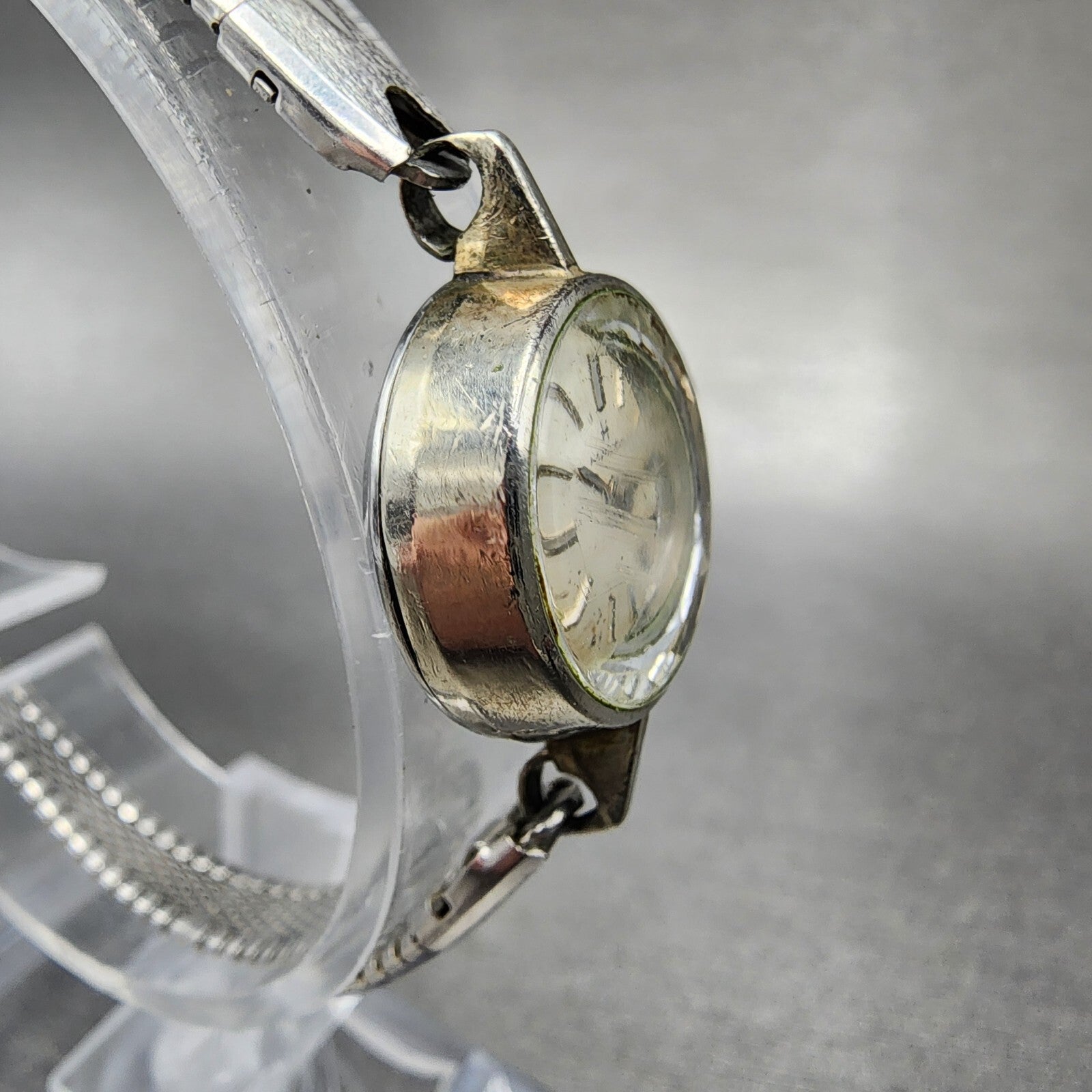 VTG Hamilton Watch Women 17mm White Dial Steel Round Manual Wind Runs3