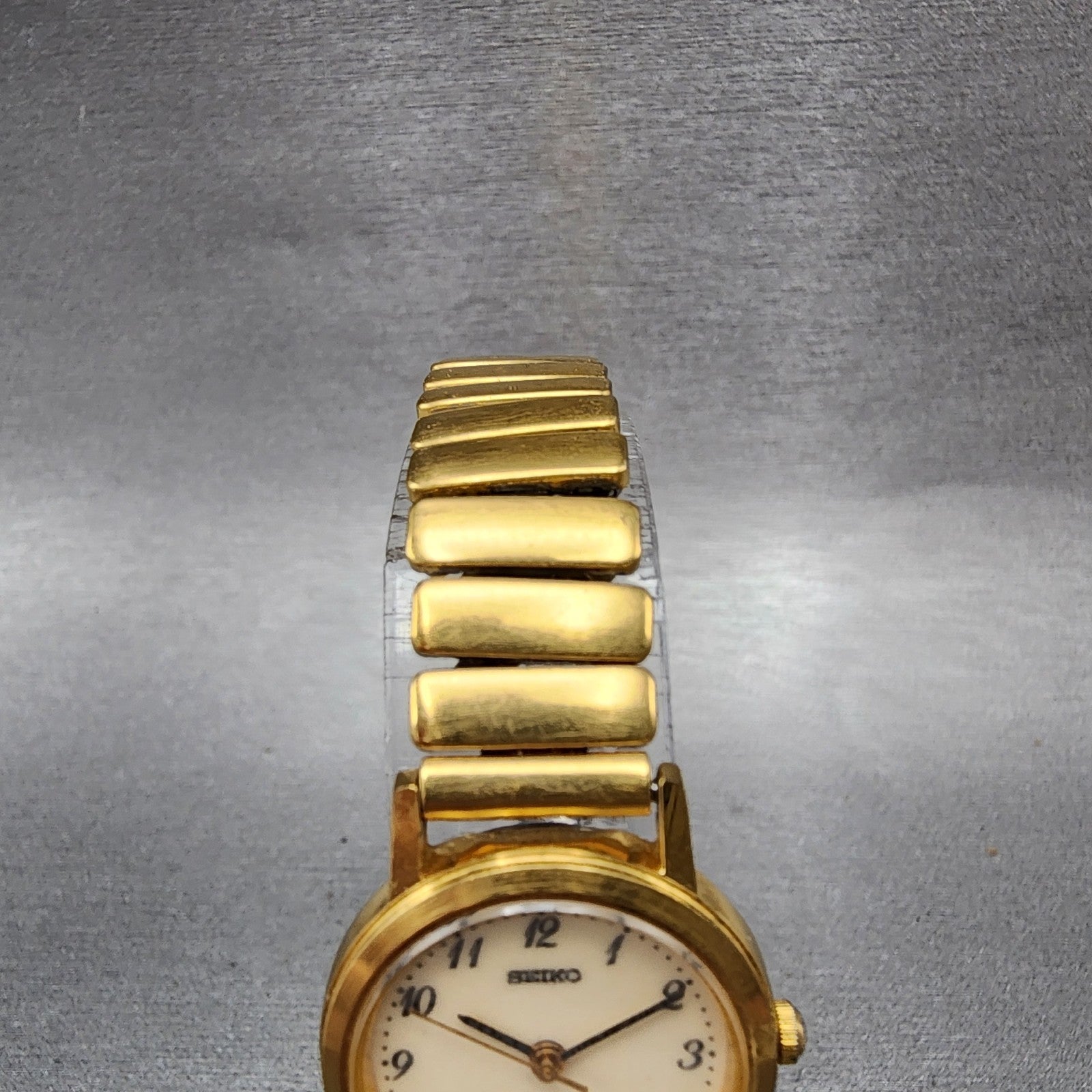 Seiko Spirit Watch Women 23mm Luminous Dial Gold Tone 4n210640 New Battery4