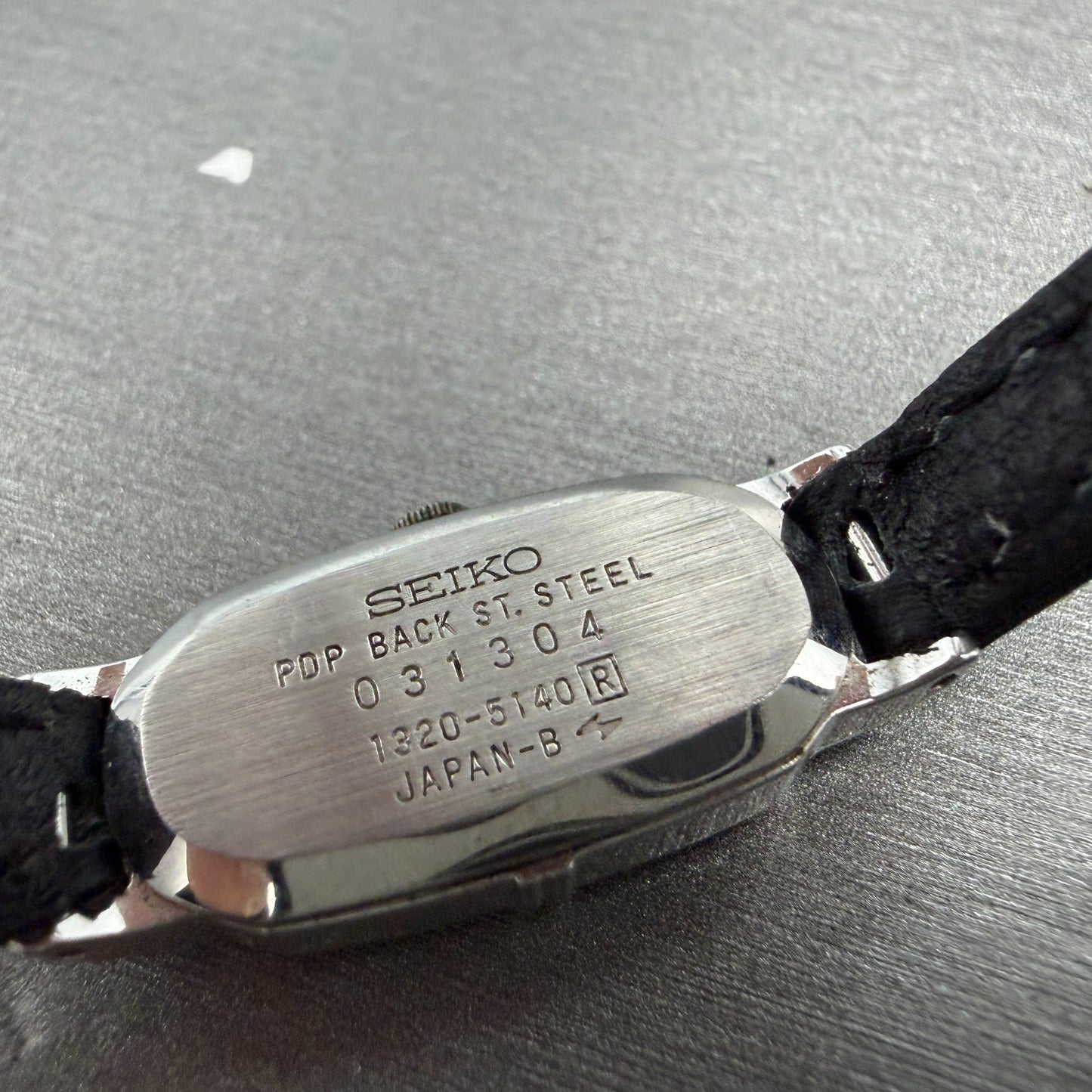 Seiko Watch Women 13mm Silver Dial Silver Tone Oval 1320-5140 New Battery VTG9