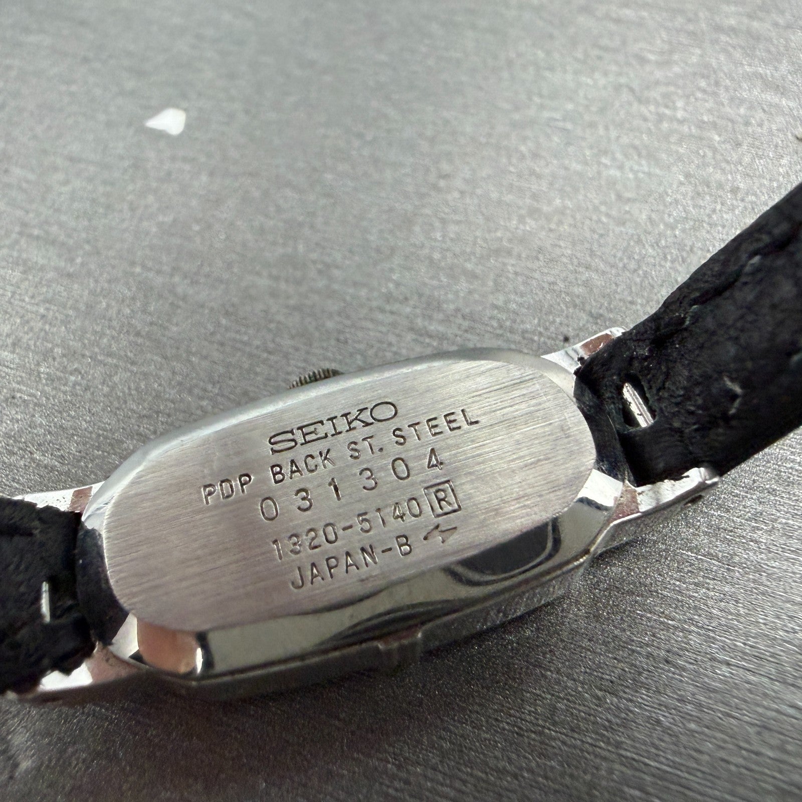 Seiko Watch Women 13mm Silver Dial Silver Tone Oval 1320-5140 New Battery VTG9