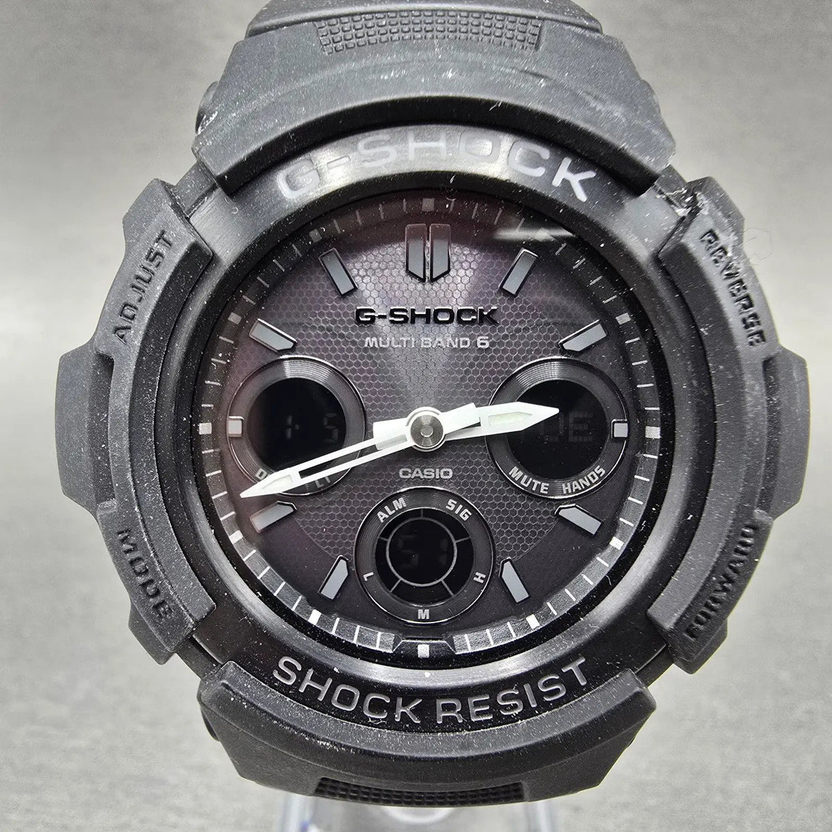 Casio G-Shock AWG-M100B Watch Men 46mm Black Alarm Chrono Solar Works JP0