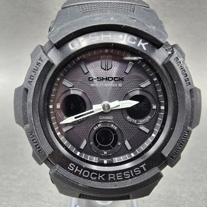 Casio G-Shock AWG-M100B Watch Men 46mm Black Alarm Chrono Solar Works JP0