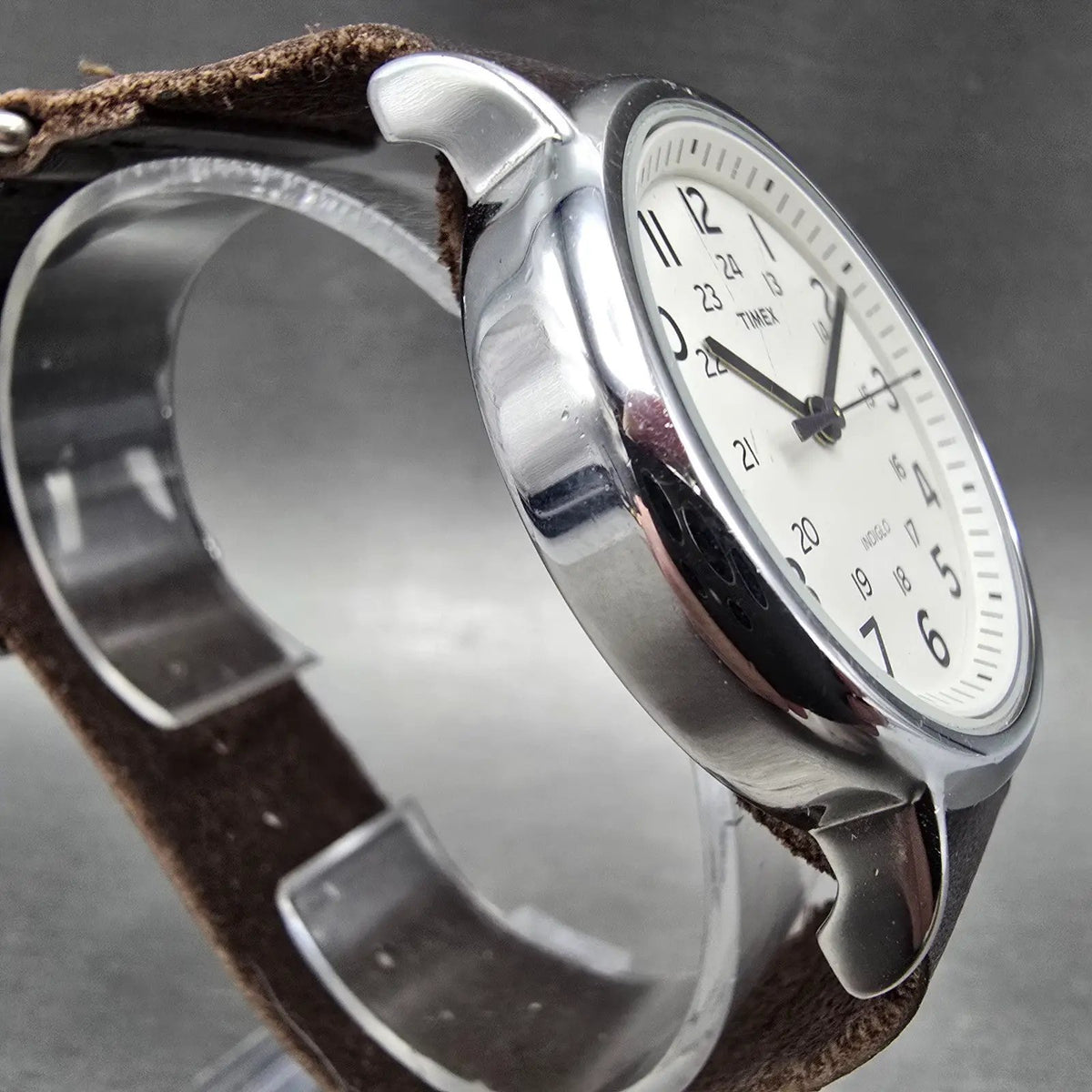 Timex Weekender Watch Men 38mm White Dial Silver Round New Battery T2N8933
