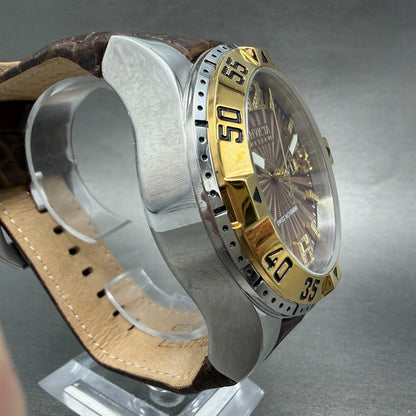 Invicta Reserve Excursion Watch Men 50mm Brown Dial Two Tone Date 42628 New Batt3
