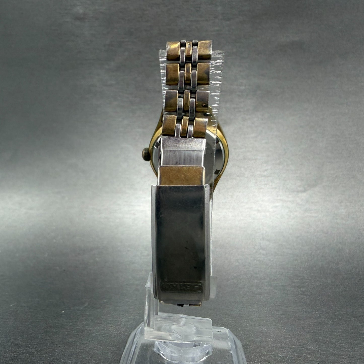 Seiko Automatic Watch Women 25mm Champagne Dial Gold Tone Date 2205-0691 PARTS8