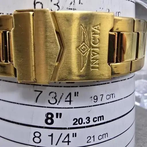 Invicta Pro Diver Chronograph Watch Men 45mm Blue Dial Gold Tone 12916 New Batt11