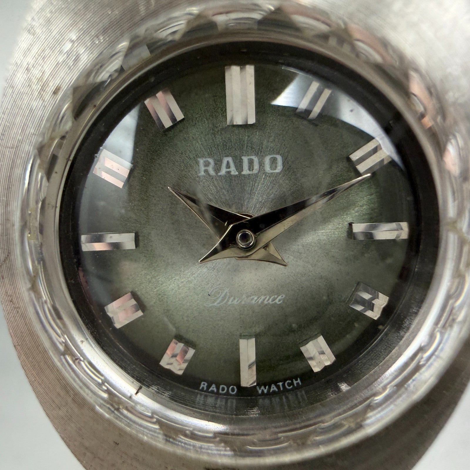 Rado Durance Watch Women 19mm Green Dial Silver Tone Manual Vintage PARTS2