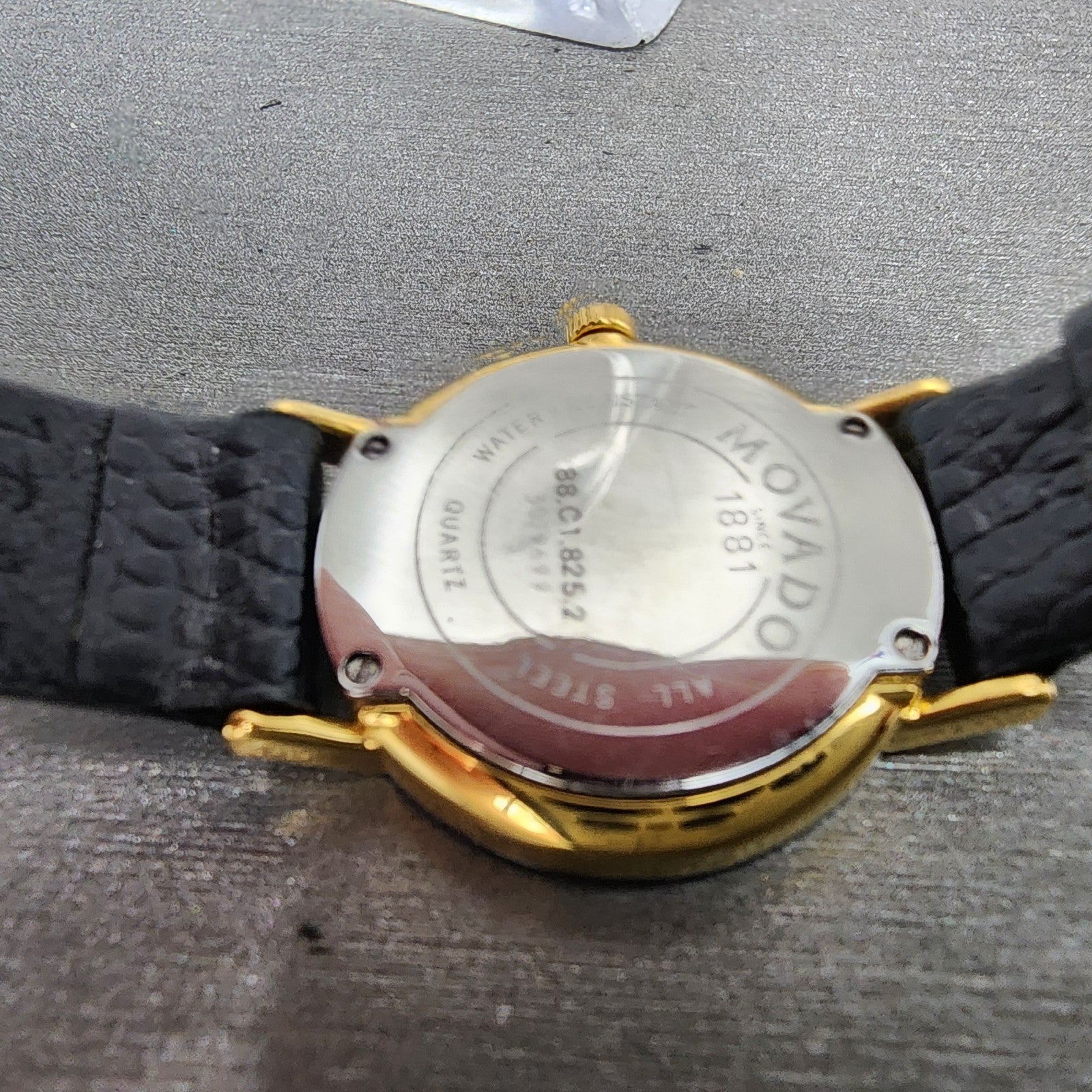 Movado Museum Watch Women 23mm Black Dial Black Tone Round 88.C1.825.2 New Batt9