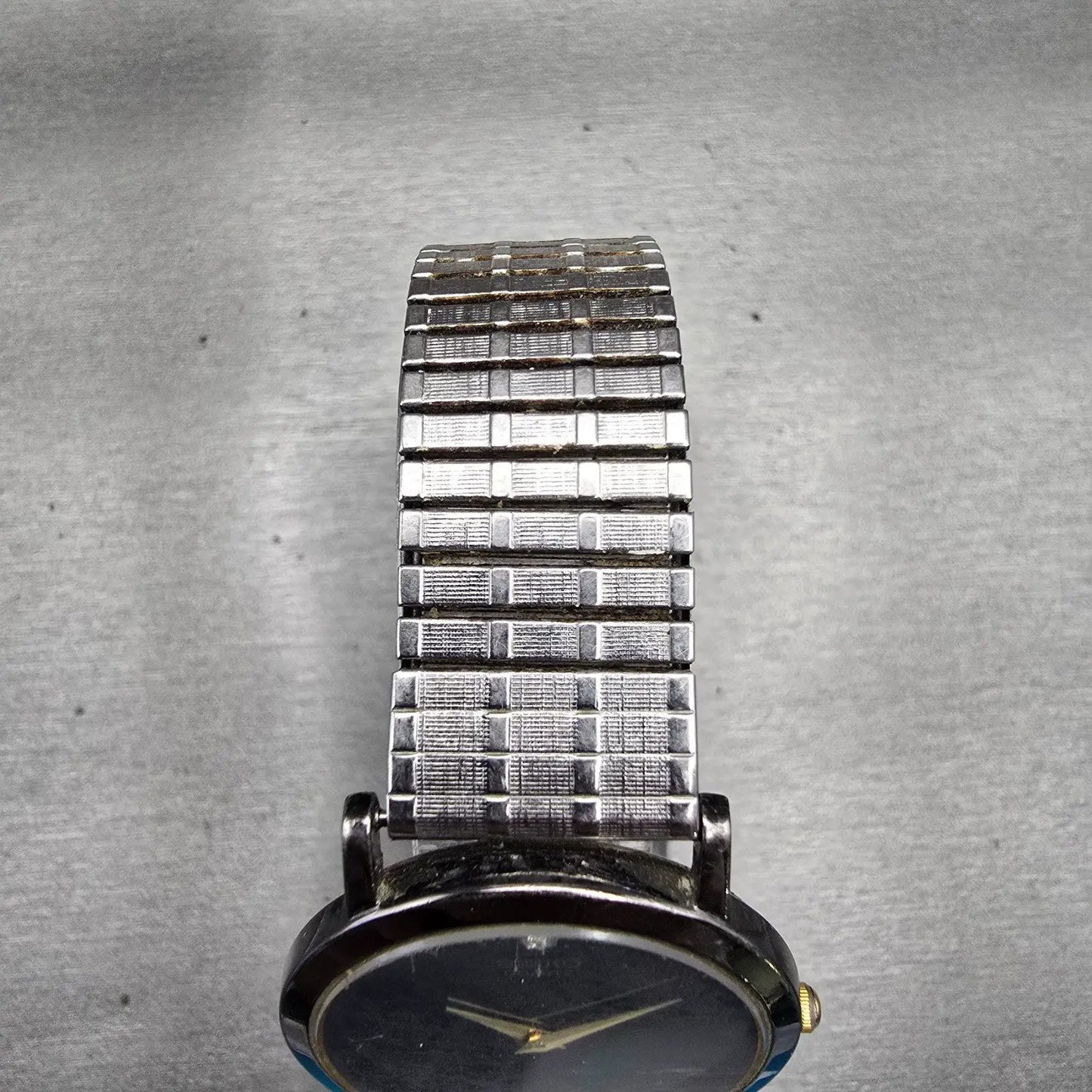 Seiko Watch Men 34mm Black Dial Black Tone Round 7N00-8A49 New Battery Vintage4
