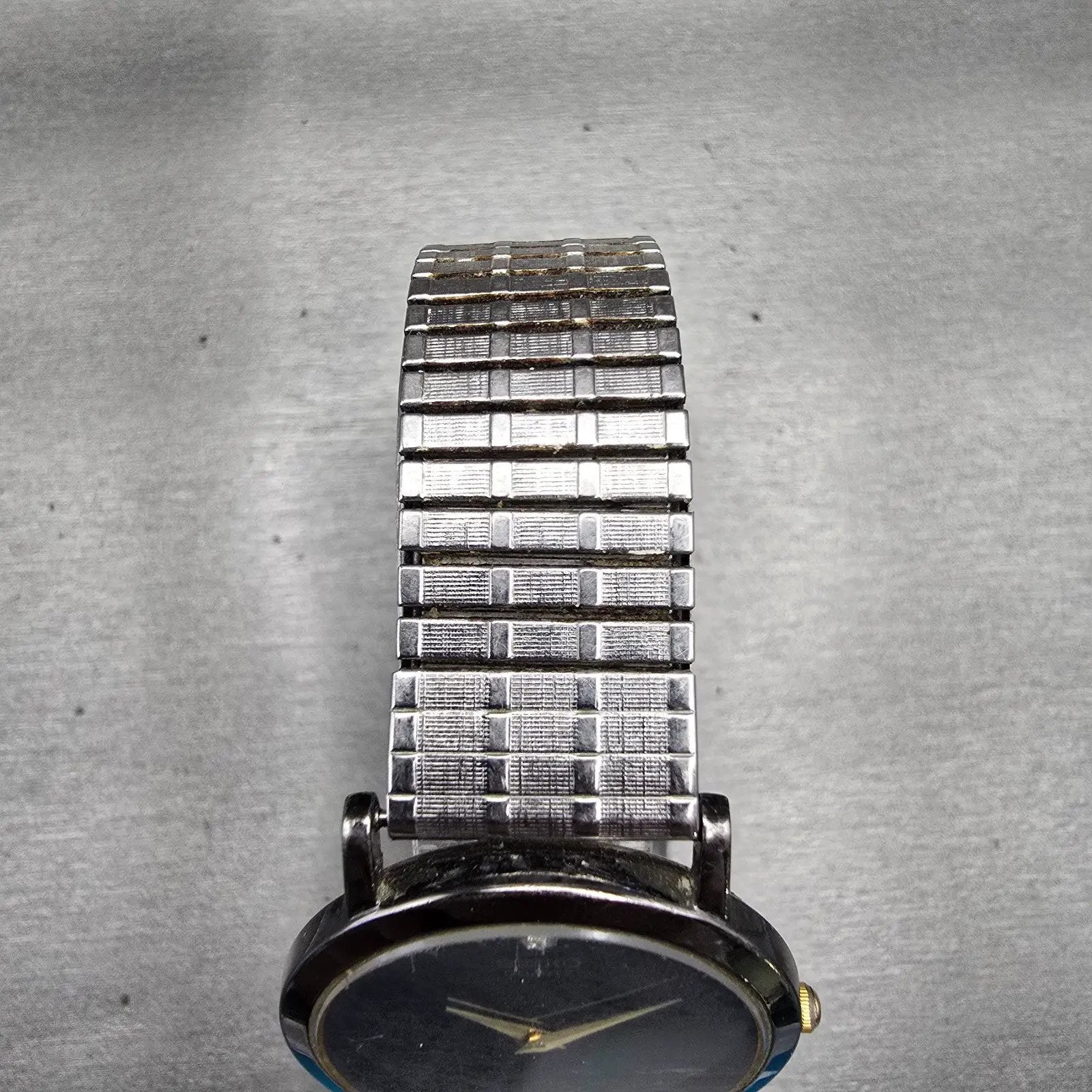Seiko Watch Men 34mm Black Dial Black Tone Round 7N00-8A49 New Battery Vintage4