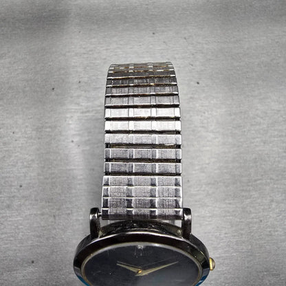 Seiko Watch Men 34mm Black Dial Black Tone Round 7N00-8A49 New Battery Vintage4