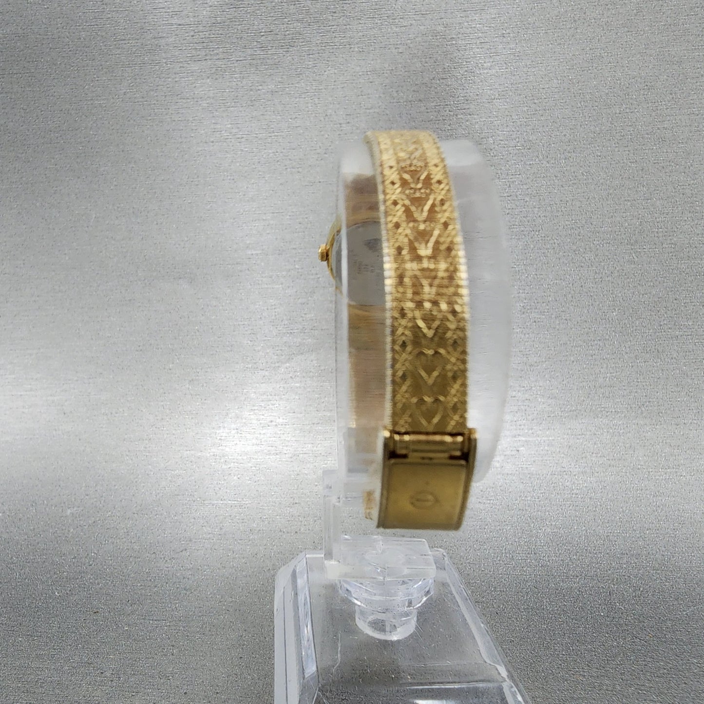 Elgin Watch Women 18mm Champagne Dial Gold Tone Oval Diamond bezel New Battery7