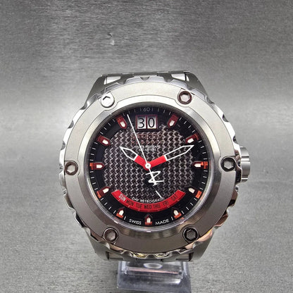 Invicta Reserve Watch Men 52mm Black Dial Silver Tone Daydate 10088 New Battery2