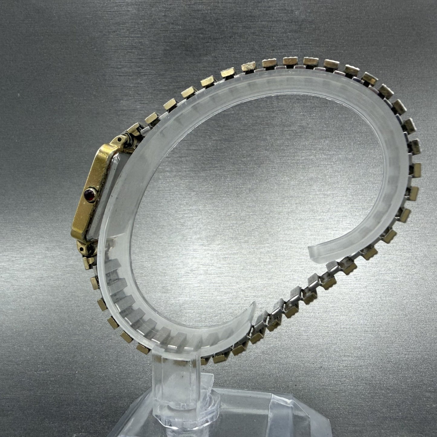 Seiko Tank Watch Women 20mm Rose Dial Gold Tone Rectangle 2320-581A New Battery6