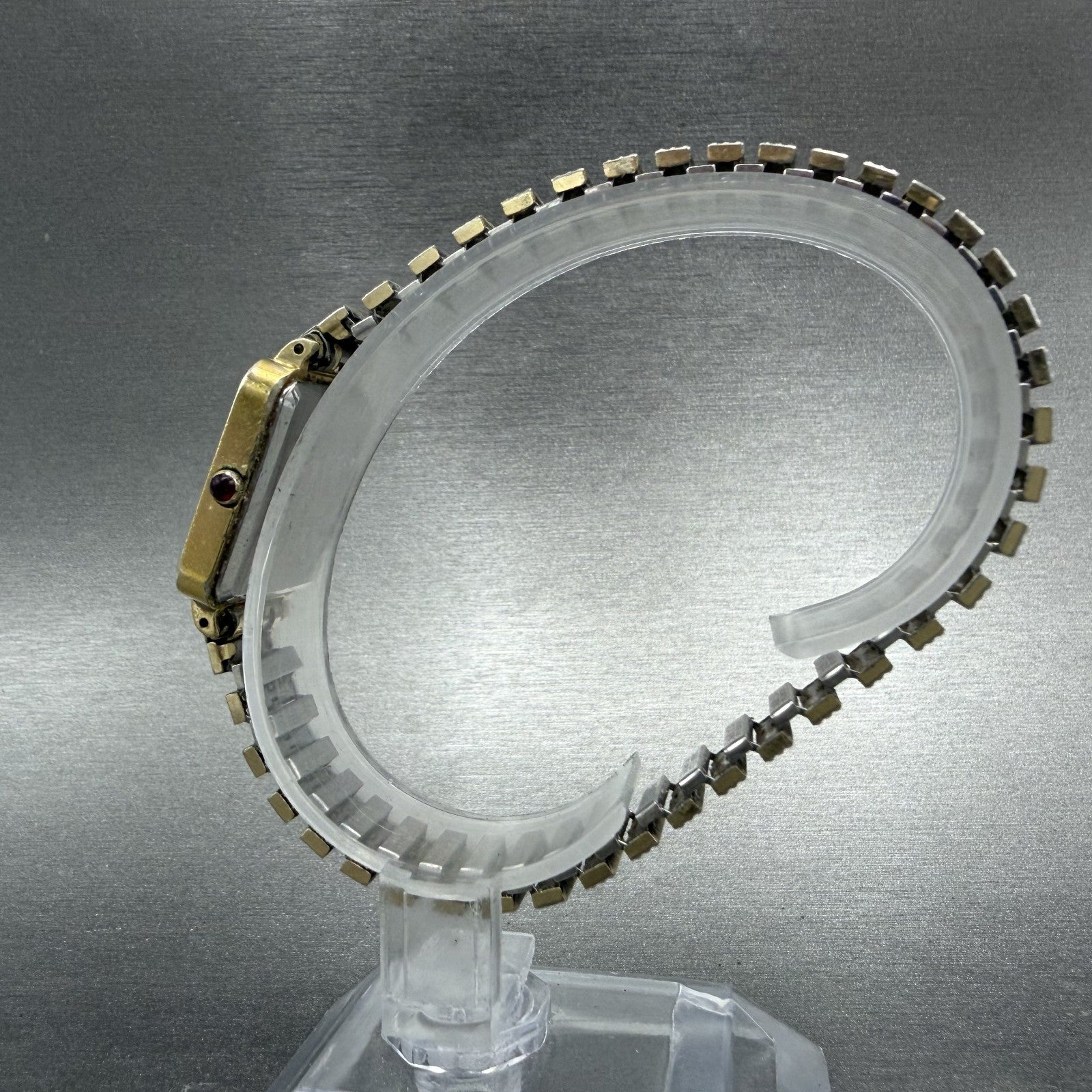 Seiko Tank Watch Women 20mm Rose Dial Gold Tone Rectangle 2320-581A New Battery6