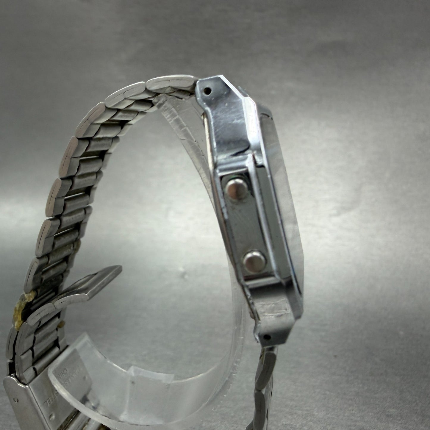 Casio A164W Illuminator Watch Men 36mm Digital Silver Tone Alarm Chrono New Batt3