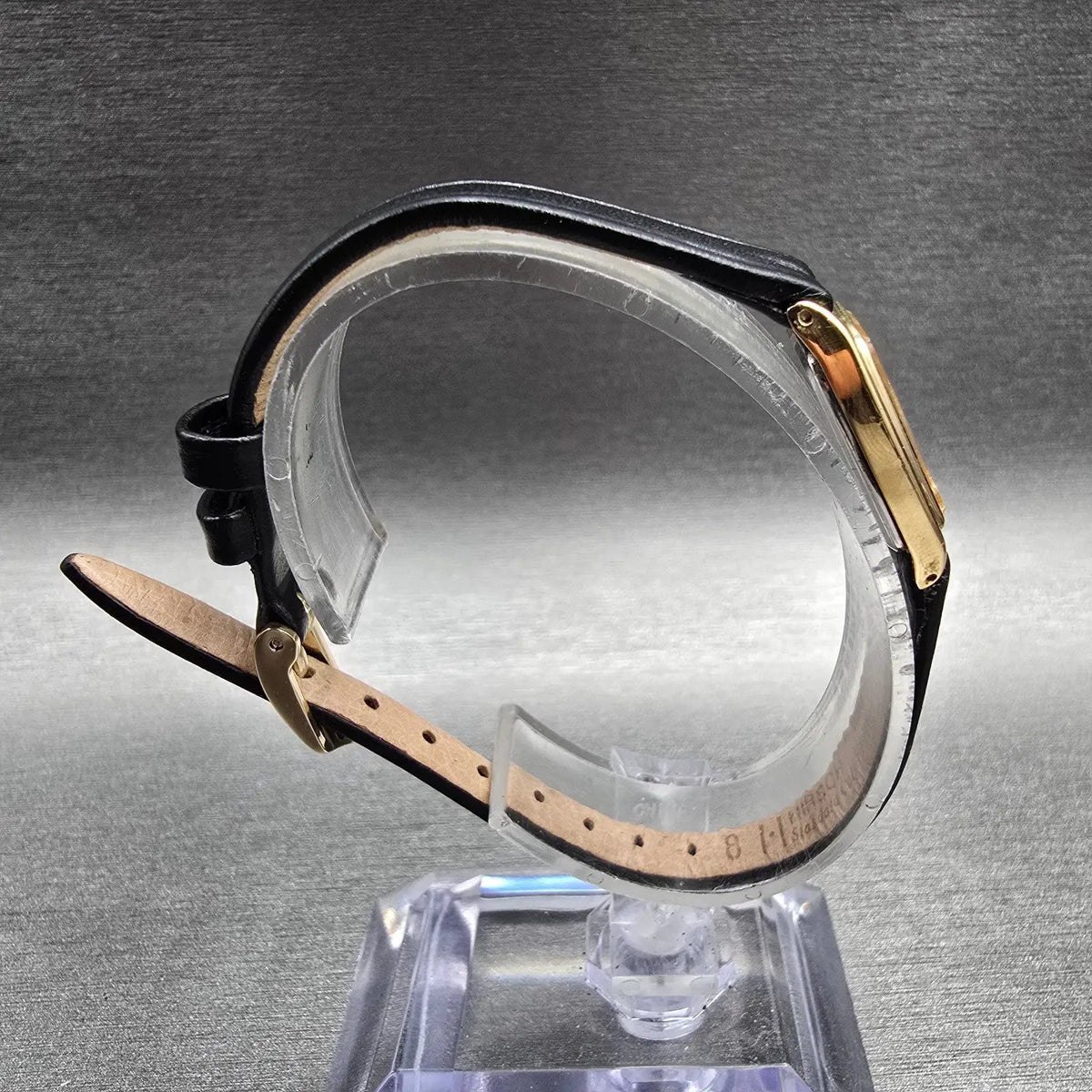 Seiko Watch Women 13mm Gold Dial Gold Tone Rectangle 2E20-6300 New Battery8