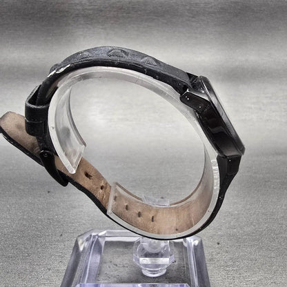 Nixon The Kenzie Leather Watch Women 26mm Black Dial Black Tone Round New Batt8