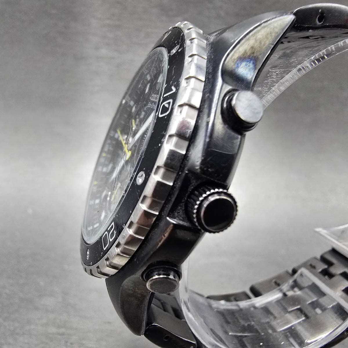 Citizen Eco-Drive Chronograph Watch Men 43mm Black Dial Steel Date Round Works2
