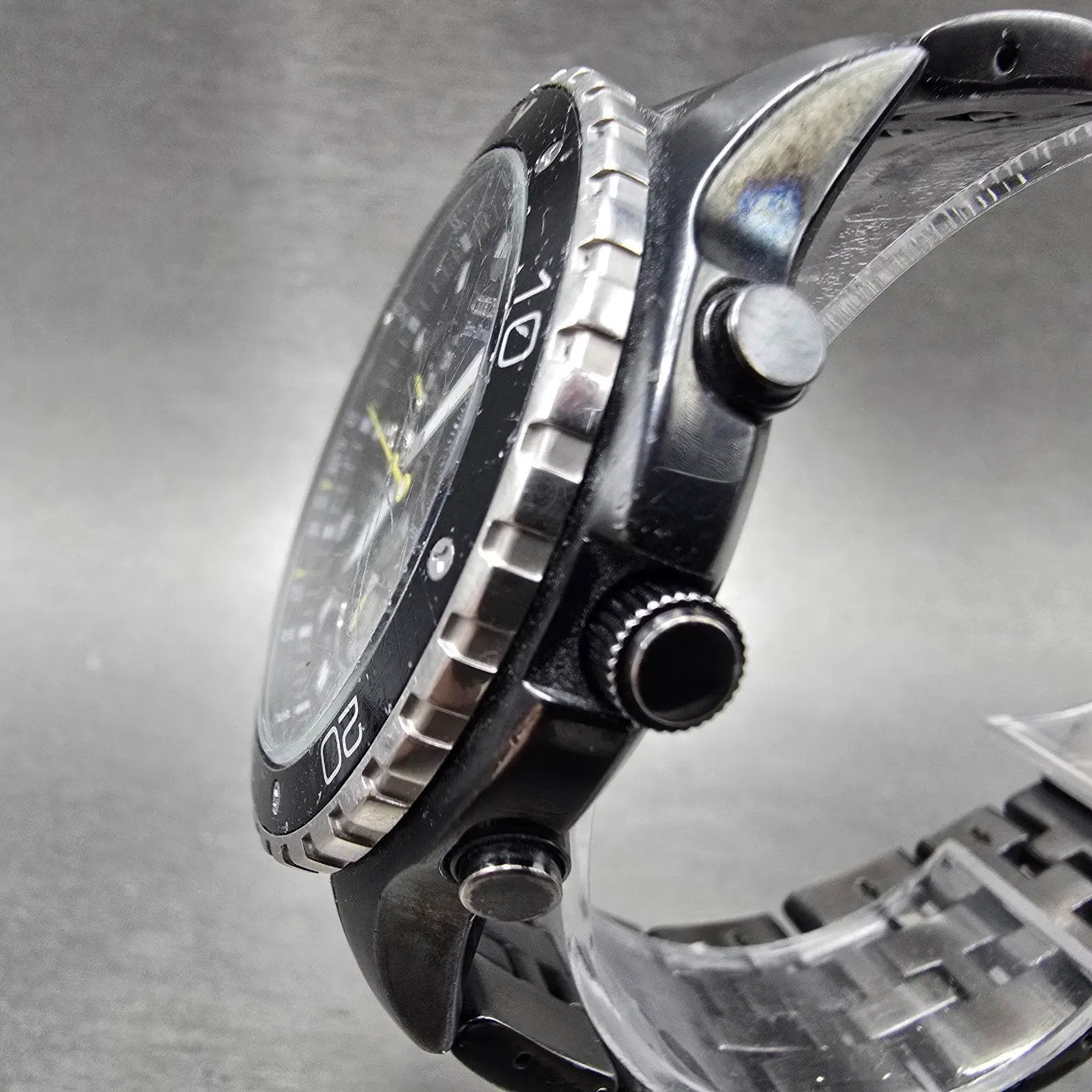 Citizen Eco-Drive Chronograph Watch Men 43mm Black Dial Steel Date Round Works2