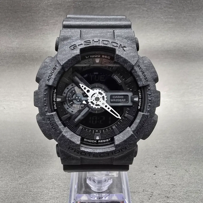 Casio G-Shock GA-110HT Watch Men 51mm Black Dial Black Chrono Alarm New Battery0
