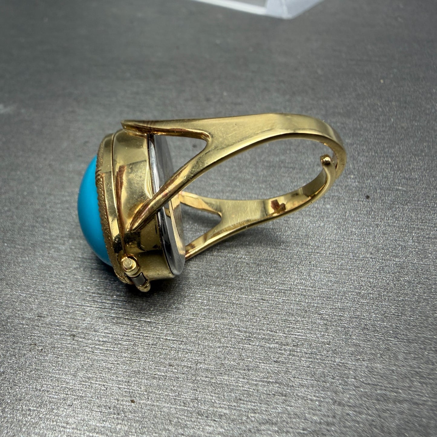 Orient Ring Watch Women 17mm Gold Dial Gold Blue Stone Hideaway A054A1-30 PARTS9