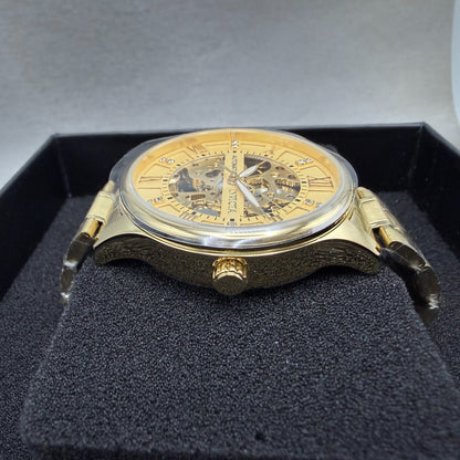 Invicta Objet D Art Watch Men 40mm Skeleton Dial Gold Tone Automatic 691155