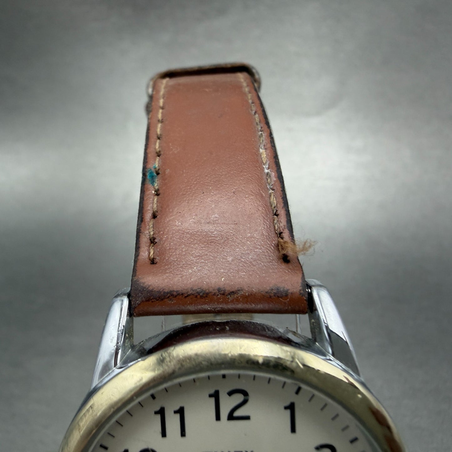 Timex Easy Reader Watch Men 35mm Cream Dial Two Tone Date Round New Battery4