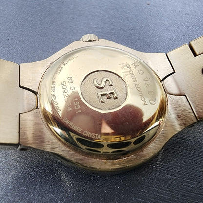 Movado Sports Edition Watch Women 27mm Black Dial Gold Tone Round 88.G4.185111