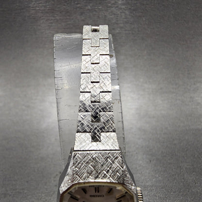 Seiko Watch Women 18mm White Dial Silver Tone Manual 114580 Runs4