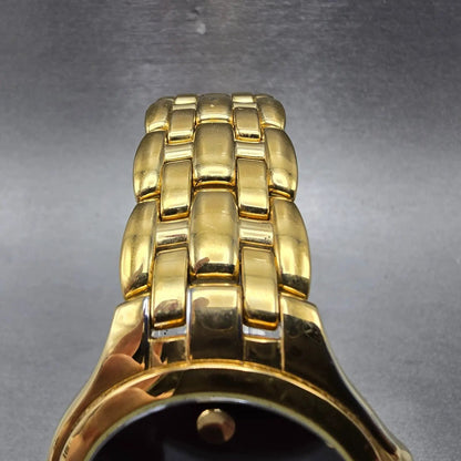 Movado Museum Watch Men 35mm Black Dial Gold Tone Round 88-E4-9872 New Battery4
