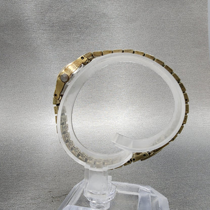 Seiko Watch Women 17mm Champagne Dial Gold Tone Manual Wind Round 117619 Runs6
