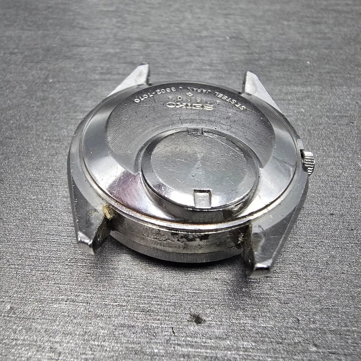Seiko QT Watch Men 37mm Blue Dial Steel Date 3802 Movement 3802-7070 PARTS8