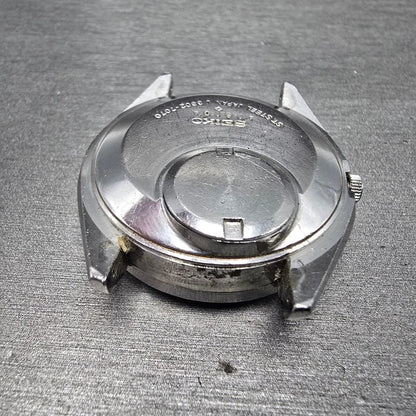 Seiko QT Watch Men 37mm Blue Dial Steel Date 3802 Movement 3802-7070 PARTS8