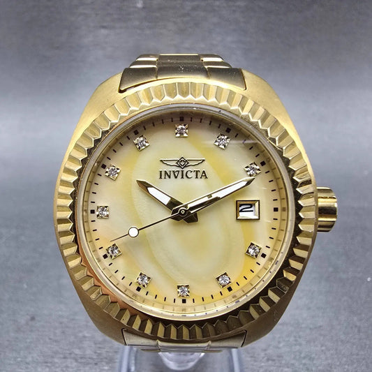 Invicta Specialty Watch Women 38mm MOP Dial Gold Tone Date 20352 New Battery0