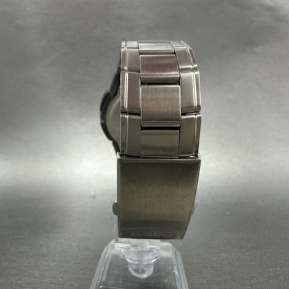 Casio Illuminator Watch Men 40mm Analog Digital Silver Alarm Chrono AW-80 NewBat7