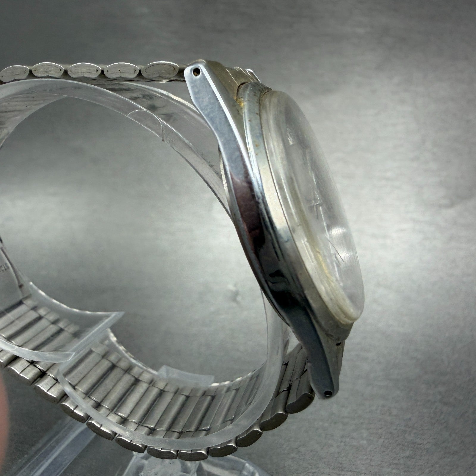 Seiko Alba Watch Men 36mm Silver Dial SIlver Tone Date Y142-8160 New Battery VTG3