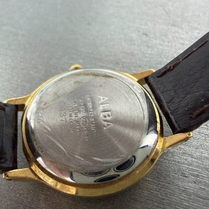 Seiko Alba Watch Women 27mm Cream Dial Gold Tone Round Y121-K990 New Battery VTG9