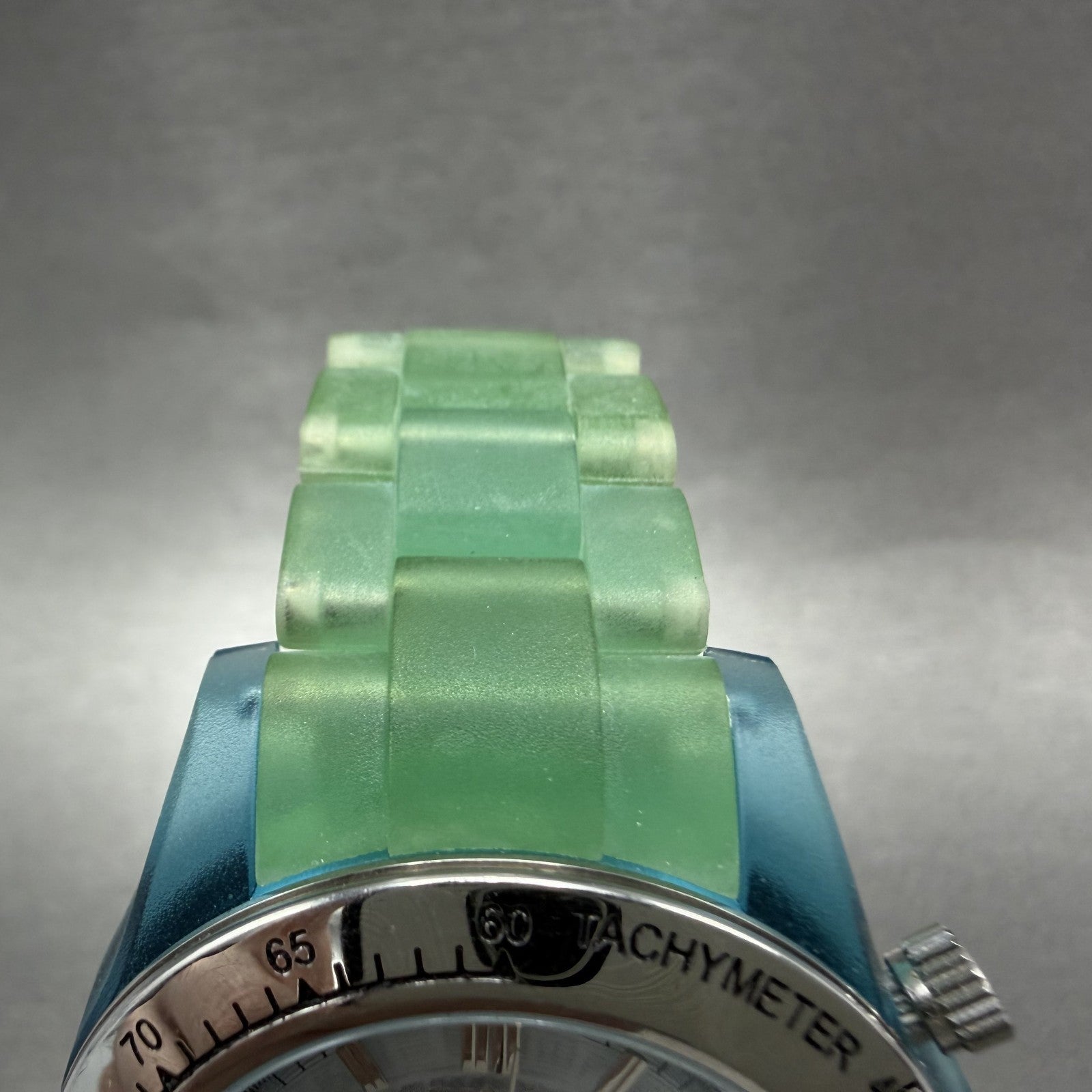 Invicta Anatomic Chronograph Watch Women 37mm Skeleton Dial Blue Green Date Runs4