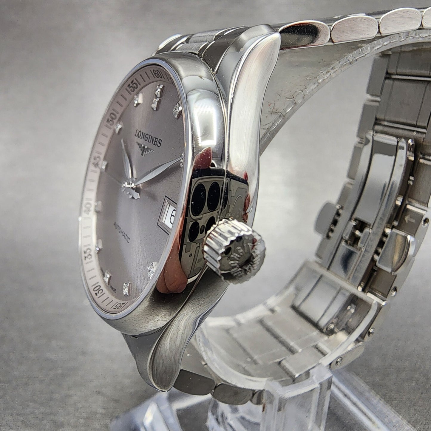 Longines Master Collection Automatic Watch Unisex 34mm Silver Dial Steel Works2